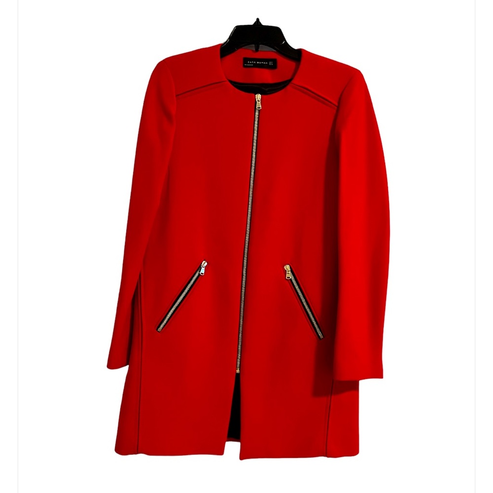 Zara beautiful RED Coat- US size S NWOT